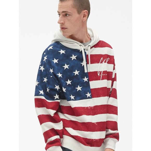 Pierre Balmain x GAP Collab Hoodie Size M Mens Red White & Blue - Picture 13 of 13